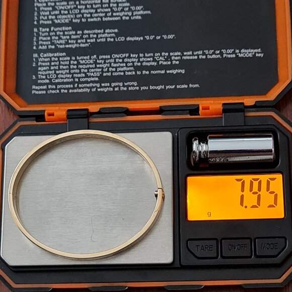 18k Gold bracelet - Bangle screw type design - Picture 12 of 15